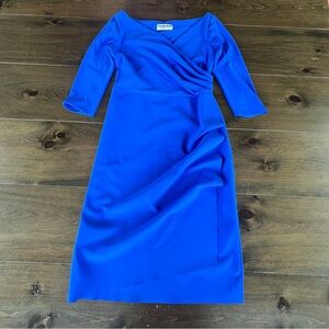 Chiara Boni La Petite Robe Made In Italy Women's Bright Blue Scuba Knit Dress-12